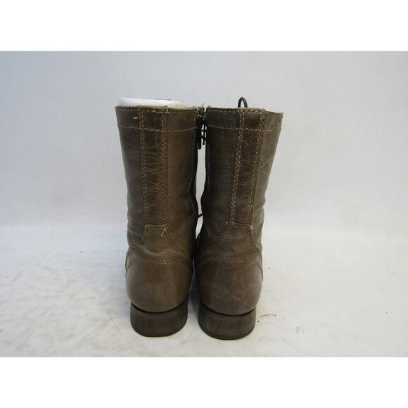 STEVE MADDEN Womens Sz 6 M Brown Leather Zip Combat High Ankle Boots TROOPA - Picture 7 of 10